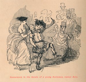 Appearance in the Senate of a young Nobleman, named Meto by John Leech