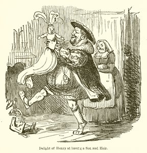 Delight of Henry at having a Son and Heir by John Leech