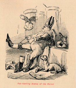 Fox hunting Bishop of the Period, c1860 by John Leech
