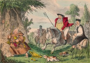 Henry VIII Monk Hunting, 1850 by John Leech