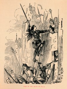 Joan at the walls of Paris by John Leech