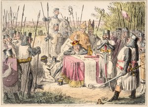 King John Signing Magna Carta, from The Comic History of England