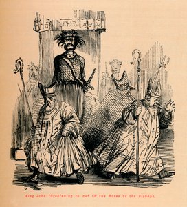 King John threatening to cut off the Noses of the Bishops