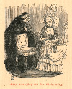 Mary arranging for the Christening, 1897
