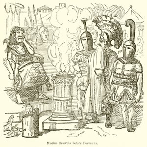 Mucius Scaevola before Porsenna by John Leech