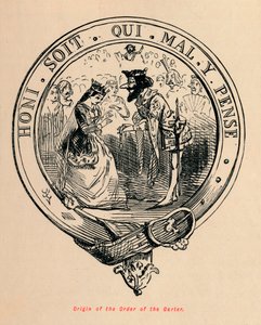 Origin of the Order of the Garter, c1860 by John Leech
