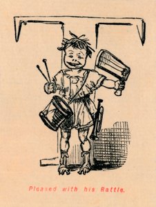 Pleased with His Rattle by John Leech