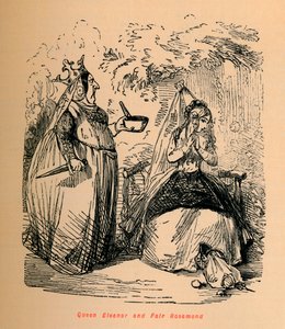 Queen Eleanor and Fair Rosamond, c. 1860 by John Leech