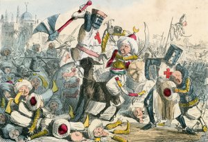Terrific Combat Between Richard Coeur de Lion and Saladin by John Leech
