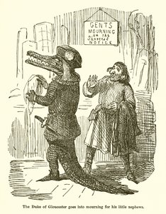 The Duke of Gloucester Goes into Mourning for His Little Nephews by John Leech