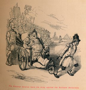 The Emperor Severus leads his Army against the Northern Barbarians by John Leech