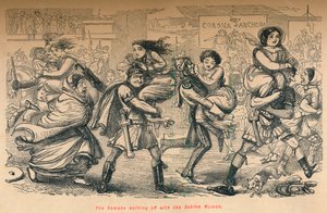 The Romans Walking Off with the Sabine Women, 1852 by John Leech