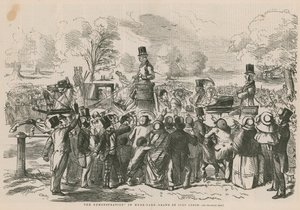 The Demonstration in Hyde Park by John Leech