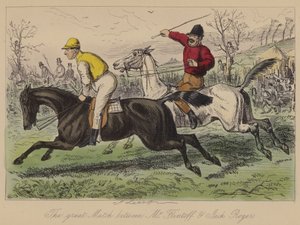 The Great Match Between Mr. Flintoff and Jack Rogers by John Leech