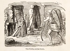 Time Bowling out the Druids, from The Comic History of England by John Leech