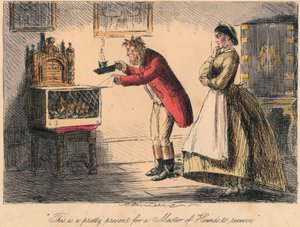 This is a Pretty Present for a Master of Hounds to Receive, 1865 by John Leech and Hablot Knight Browne