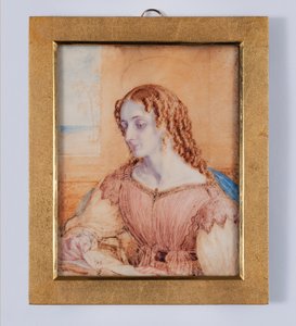 Young Woman with Golden Halo by John Linnell