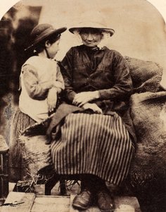 Servants at Rhagatt, Corwen, North Wales, c. 1860 by John Lloyd