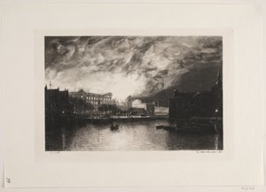 The Fire of Christiansborg by John Lübschitz