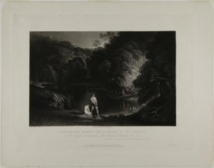 Adam and Eve Hearing the Judgement of the Almighty, from Illustrations of the Bible by John Martin