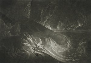 Lucifer on the Burning Lake by John Martin