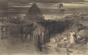 The Daughters of Jerusalem Weeping by the Waters of Babylon by John Martin