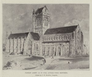Paisley Abbey as It Will Appear When Restored by John McLure Hamilton