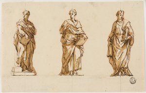 Three Studies for Statue of John Locke