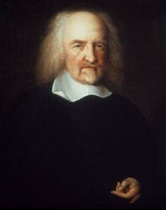 Portrait of Thomas Hobbes, English Philosopher. Painting by John Michael Wright. London National Portrait Gallery