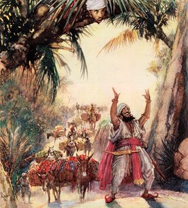 How Ali Baba met the forty thieves by John Millar Watt