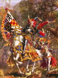 Robin Hood jumping from a tree by John Millar Watt