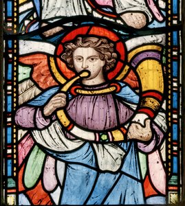 Angel blowing a horn