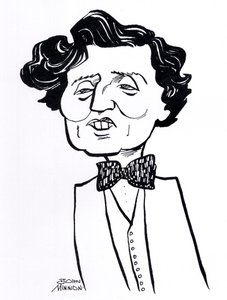 Alban Berg, caricature by John Minnion