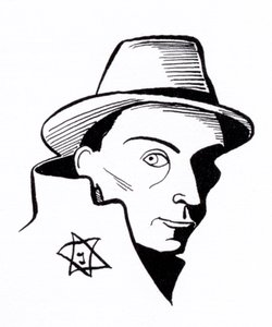 Felix Nussbaum, caricature by John Minnion