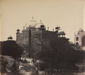 Taj Mahal, Back View of the Rest-House, with Figure by John Murray