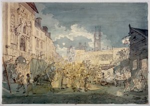 Bartholomew Fair, West Smithfield, City of London by John Nixon