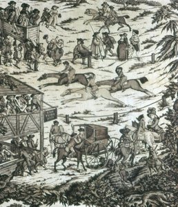 Horseracing at the Turf Inn (Furnishing Fabric)