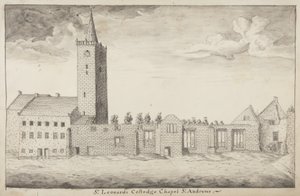 St Andrews Delineated - St Leonards College Chapel St Andrews by John Oliphant