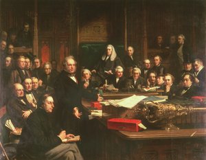 Lord Palmerston Addressing the House of Commons During the Debates on the Treaty of France in February 1860, 1863