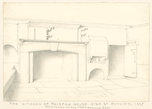 The Kitchen at Fairfax House, High Street, Putney; Residence of the Cromwellian Gent by John Phillipp Emslie