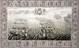 Armada (engraving from a tapestry) by John Pine