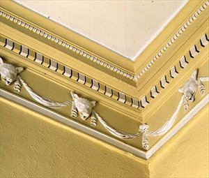 Neo-classical frieze from the dining room, Belle Isle, Windermere