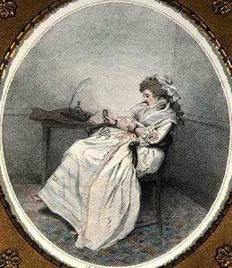 Contemplating the Miniature, engraved and published by the artist