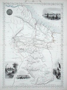British Guyana, from a Series of World Maps published by John Tallis & Co., New York & London by John Rapkin