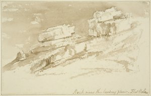 Rocks near Landing Place, Flat Holm by John Reverend Eden
