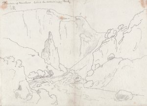 Fountain of Vaucluse, behind the Perpendicular Rock by John Robert Cozens