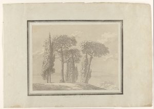 Italian Pine and Cypress by John Robert Cozens