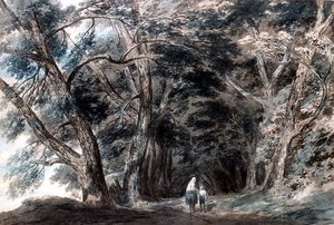 La Galleria di Sopra, above Lake Albano, Italy by John Robert Cozens