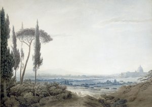 Rome from the Villa Mellini by John Robert Cozens