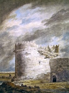 The Tomb of Cecilia Metella, Capo di Bore, near Rome by John Robert Cozens
